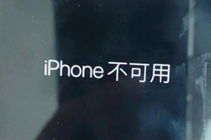 河池苹果服务网点分享锁屏界面显示“iPhone 不可用”如何解决 